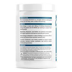 Glass of NutraOne Amino Energy Berry Lemonade mixed drink during workout
