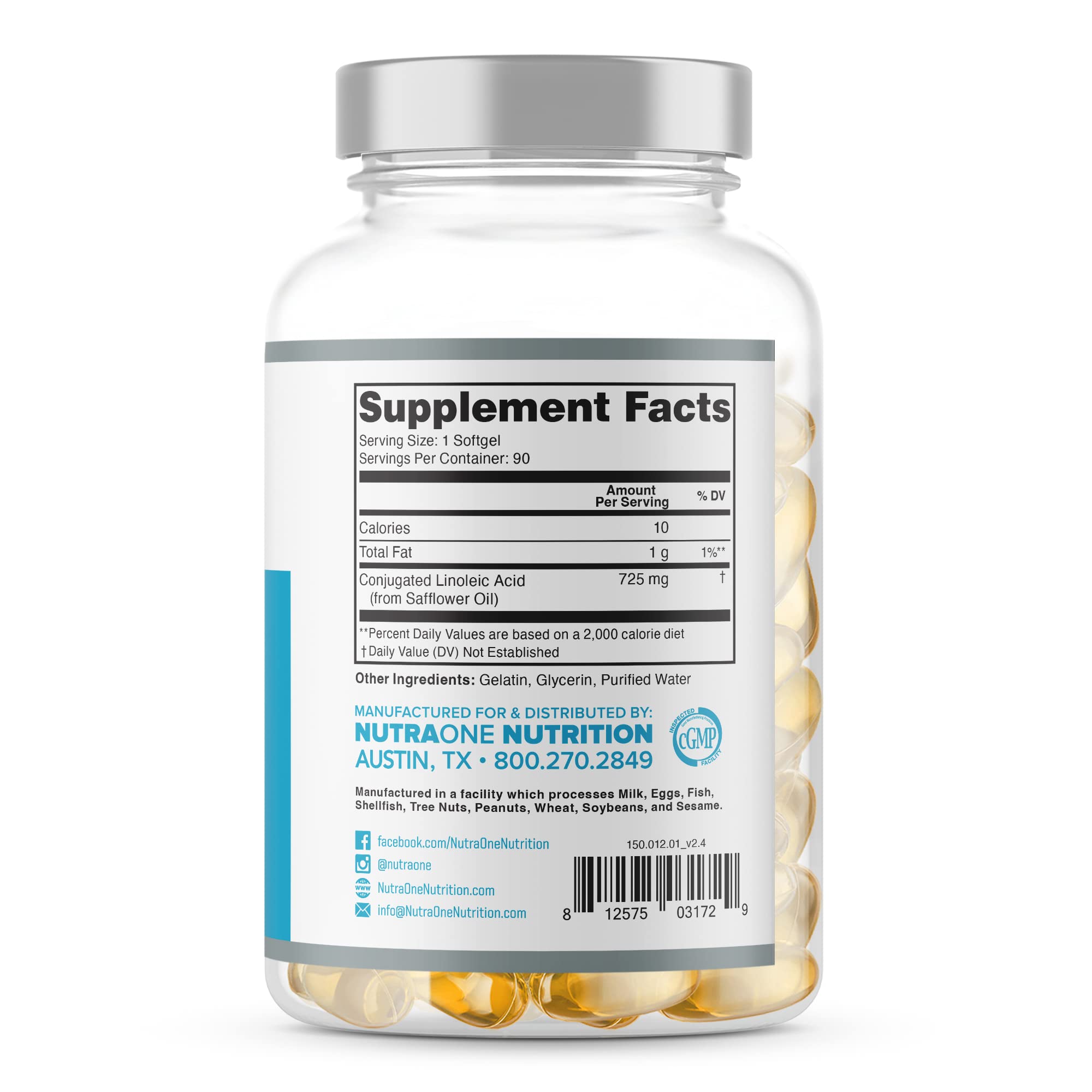 NutraOne CLAOne label emphasizes quality and premium ingredients.