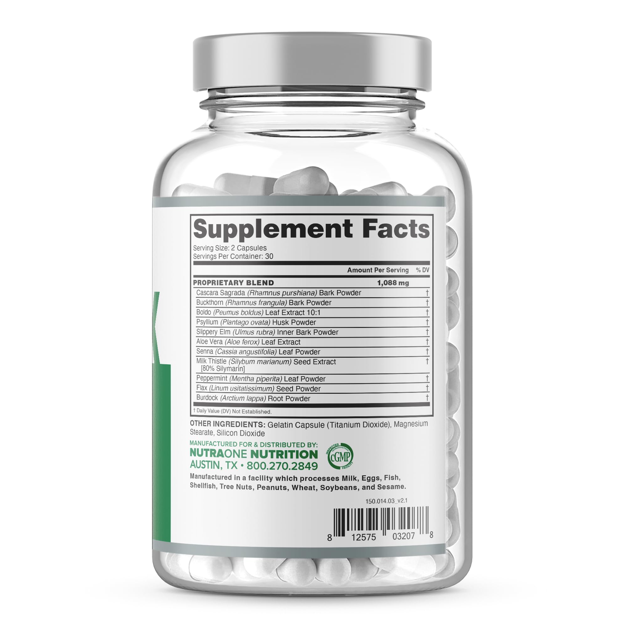 Psyllium husk and herbs in DetoxOne support healthy regularity.