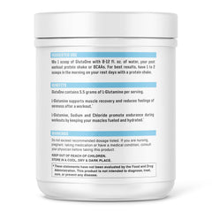 NutraOne GlutaOne bottle front shows premium amino acid supplement for athletes