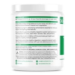 NutraOne Ideal Greens Berry spoon-dispense shows an easy-to-use serving for antioxidants and fiber.