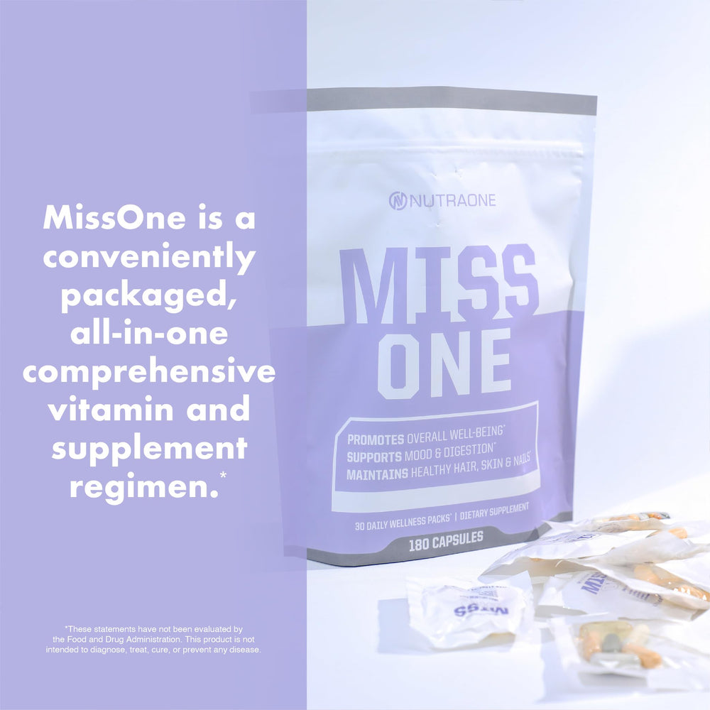 NutraOne MissOne formula promotes overall wellness for heart and immunity.