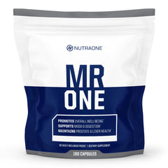 NutraOne MrOne daily pack front view for a convenient men's wellness routine
