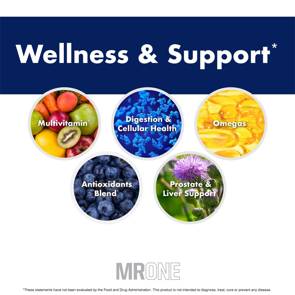 NutraOne MrOne omega fatty acids illustration suggesting mood and energy benefits