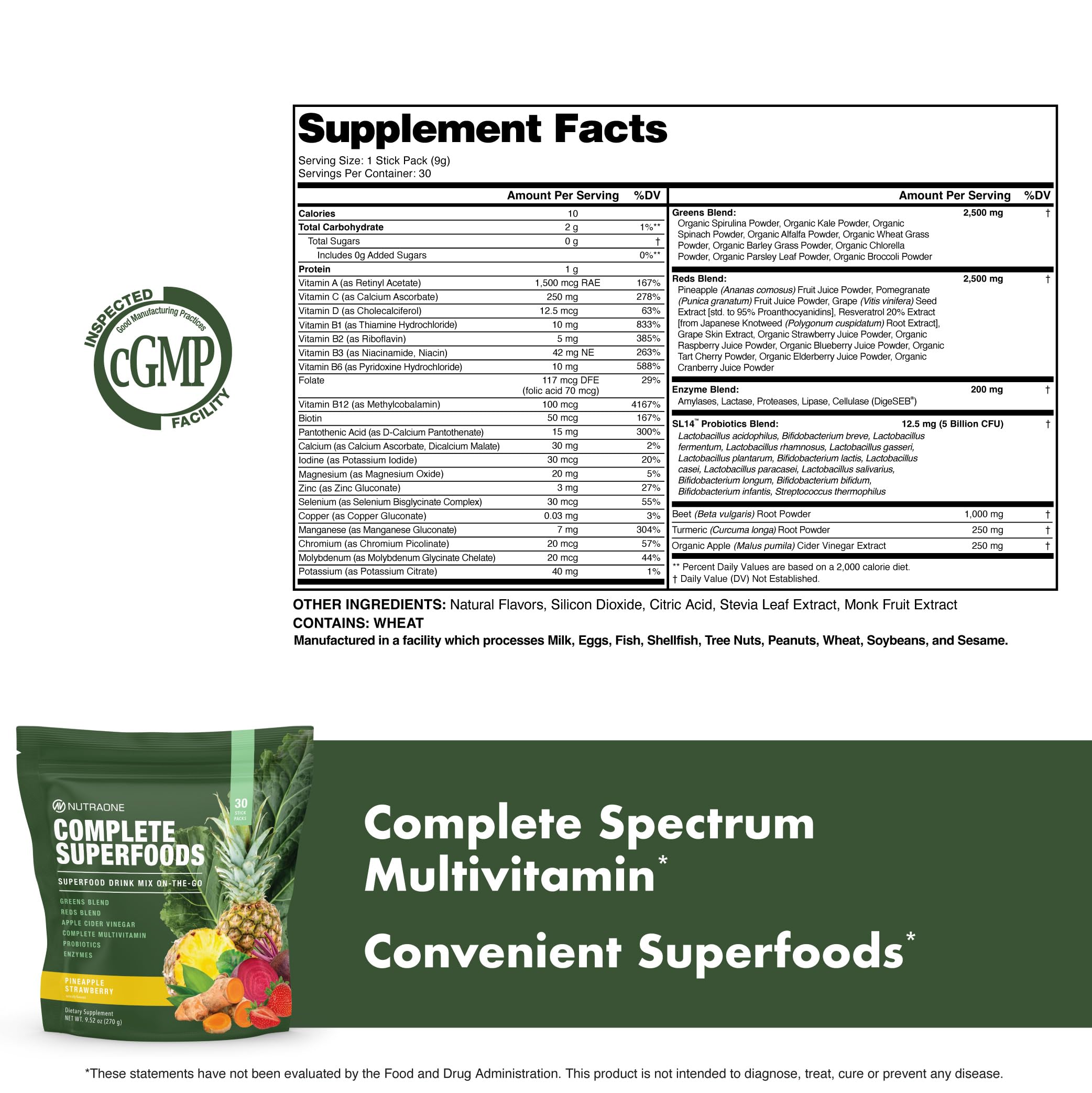 NutraOne probiotics and enzymes visual for gut-supporting formula.