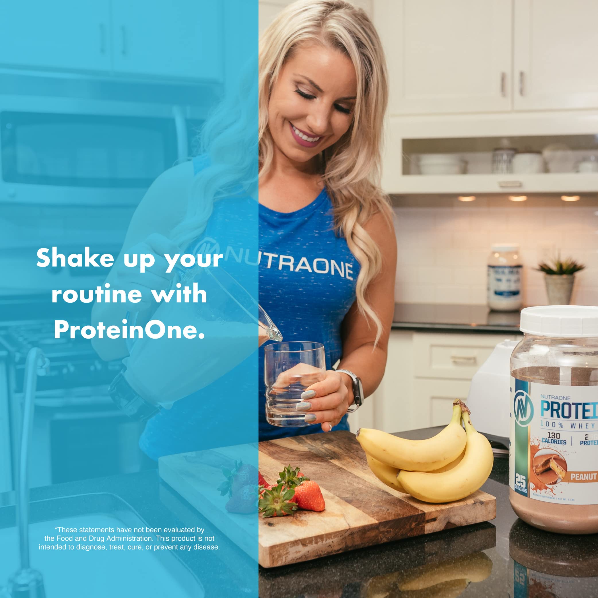 NutraOne ProteinOne cookies-cream image in kitchen for quick snacks