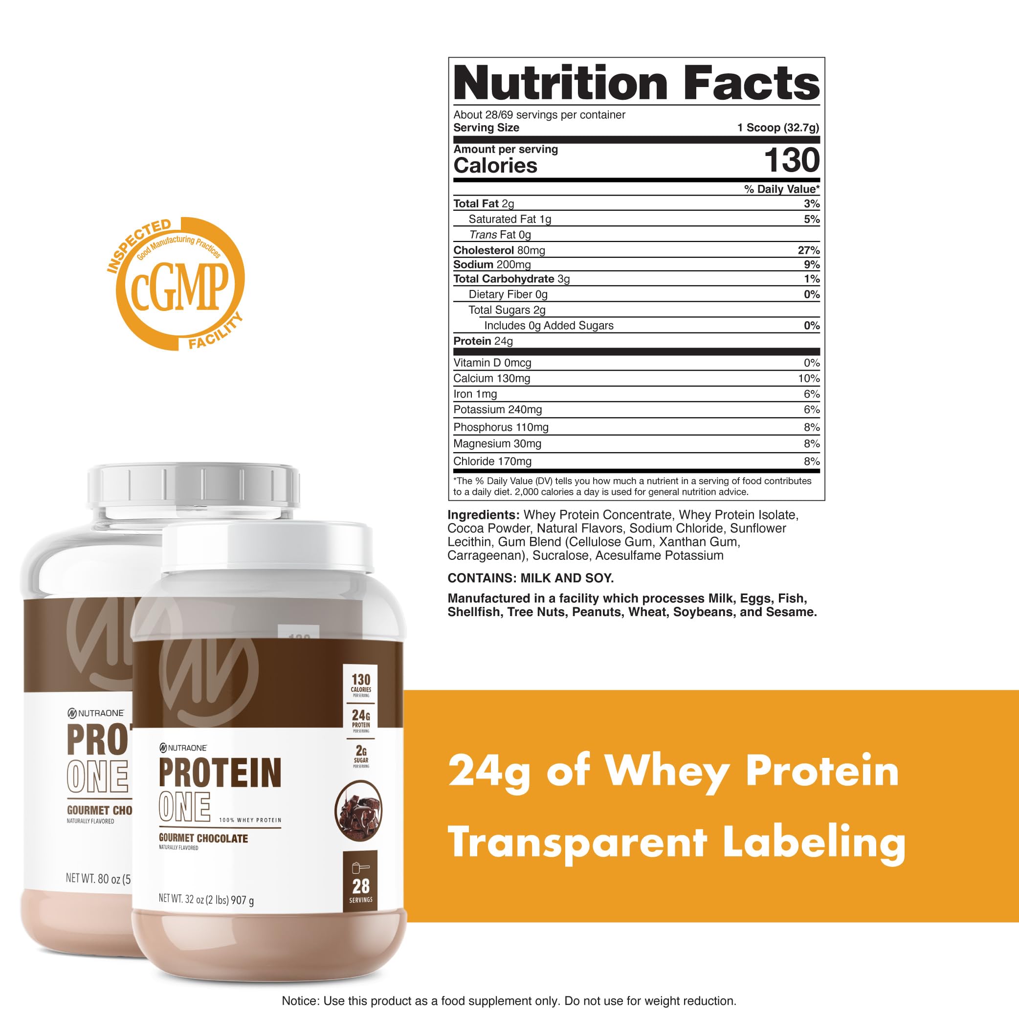 NutraOne ProteinOne pour from container illustrates easy mixing