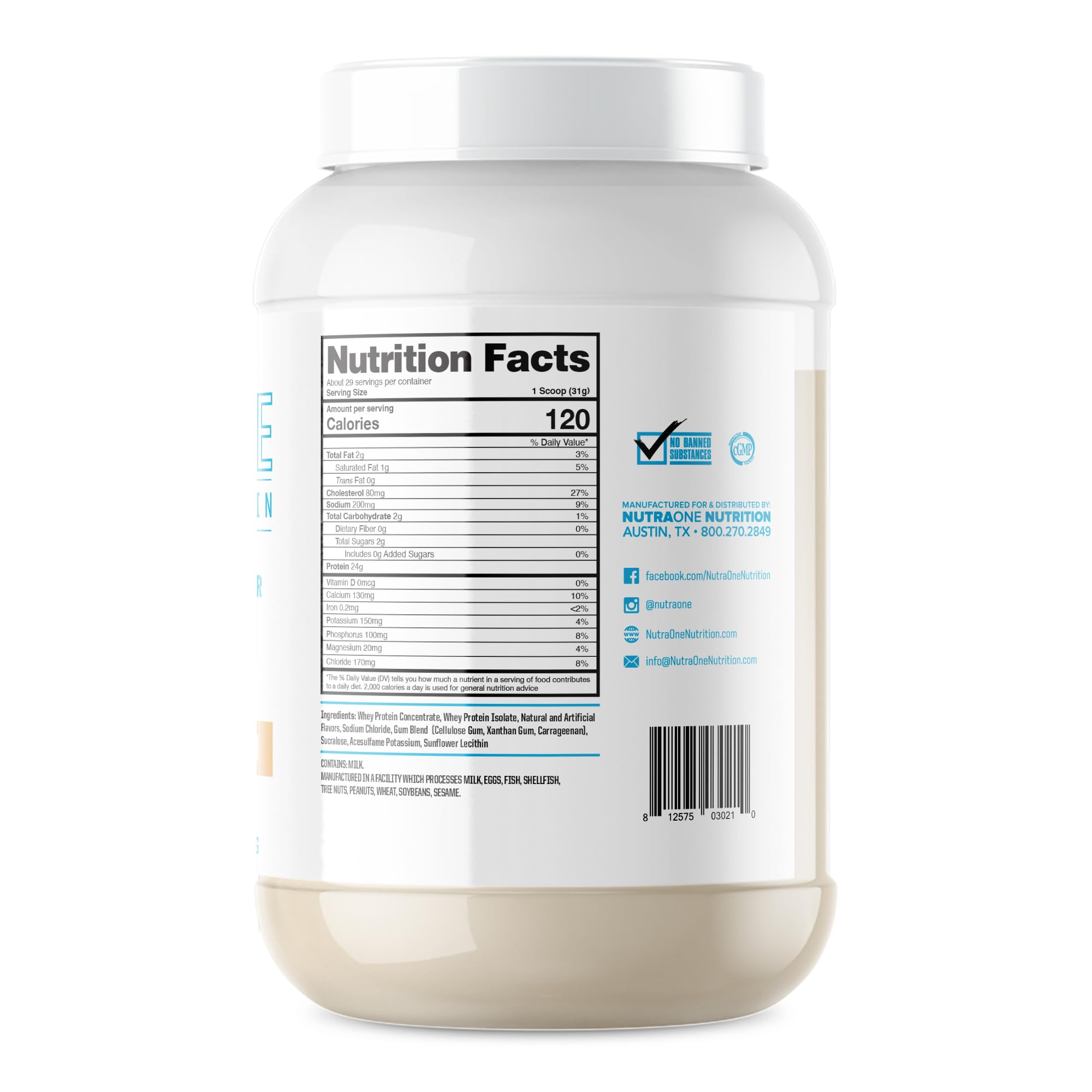 NutraOne ProteinOne Vanilla Ice Cream pour captures smooth mixability and flavor.