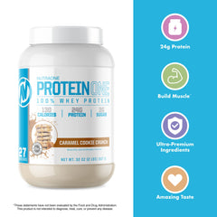 NutraOne ProteinOne powder being poured to demonstrate easy mixability