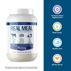 NutraOne Real Meal ingredients icon shows clean ingredients