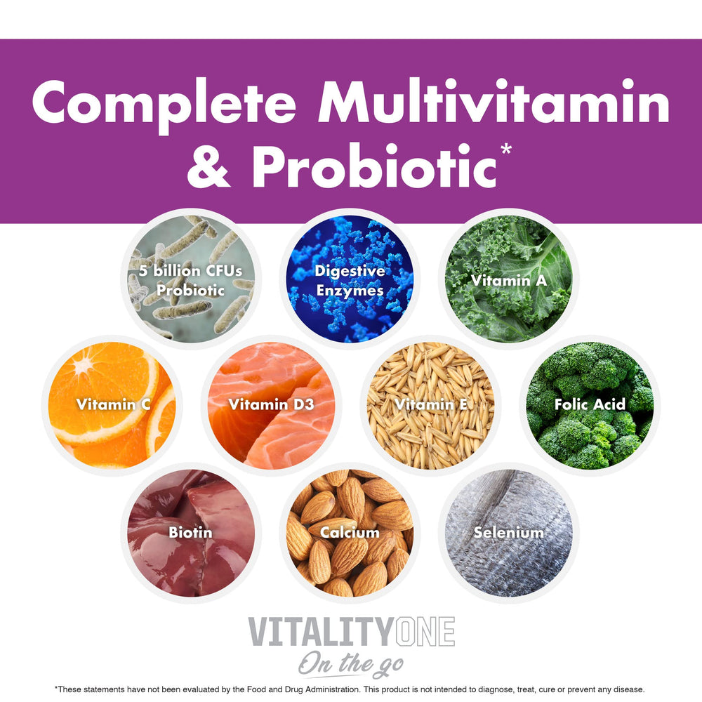 NutraOne VitalityOne probiotic and enzyme blend supports comfortable everyday digestion