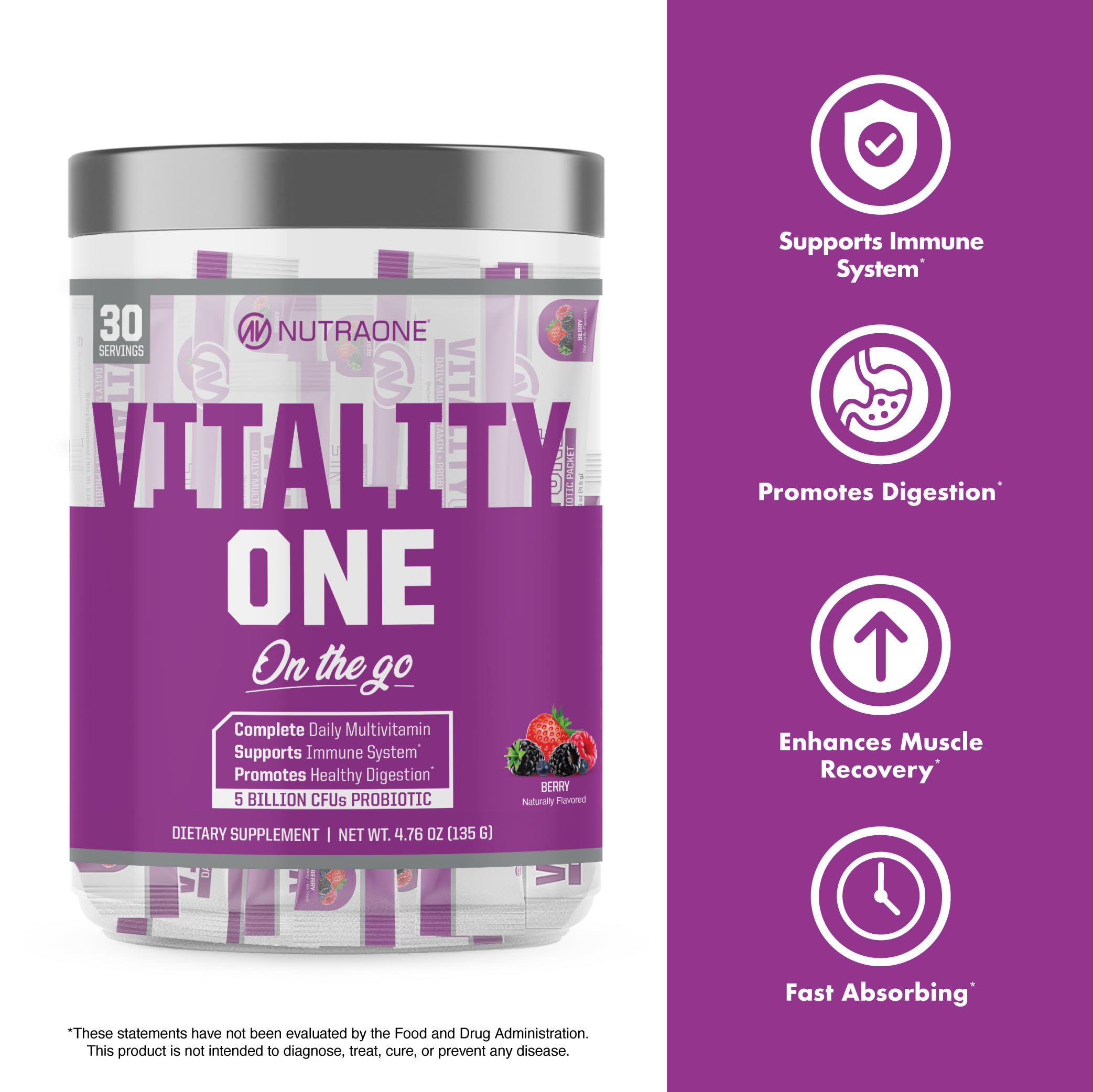 NutraOne VitalityOne orange cream flavor sachet ready-to-use.