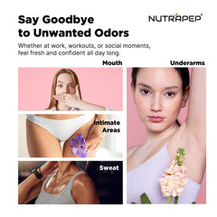 NutraPep 90-capsule bottle for everyday odor support.