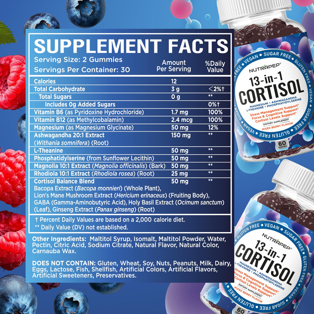 NutraPep Cortisol Gummies serving suggestion for morning use.