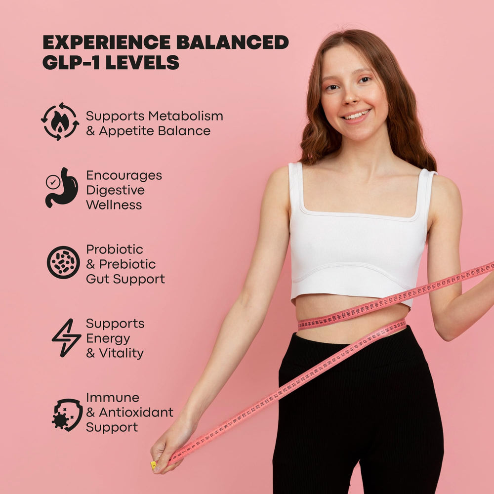 NutraPep GLP-1 Support capsules closeup highlighting easy-to-take capsules.
