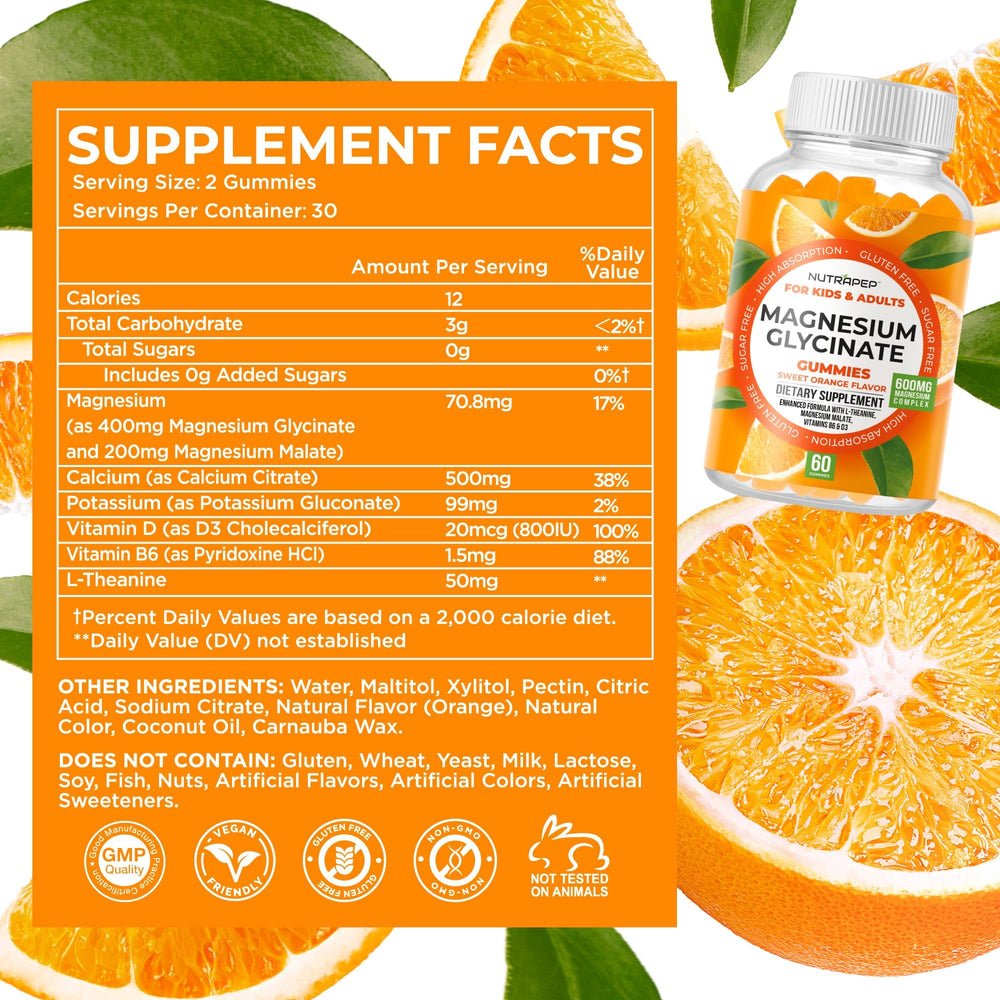 NutraPep Magnesium Glycinate Gummies adults use for daily wellness routines.