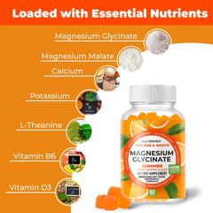 NutraPep Magnesium Glycinate Gummies label highlights GMP quality and purity.