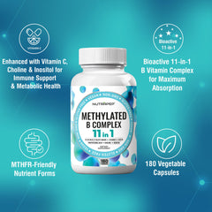 NutraPep Methylated B Complex two-bottles pack for long-term daily support