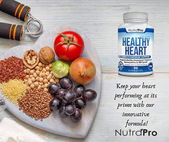 NutraPro Healthy Heart capsules close-up demonstrates easy-to-swallow form