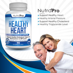 NutraPro Healthy Heart packaging back highlights product benefits