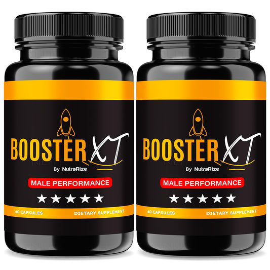 NutraRize Booster XT bottle showing premium daily energy formula