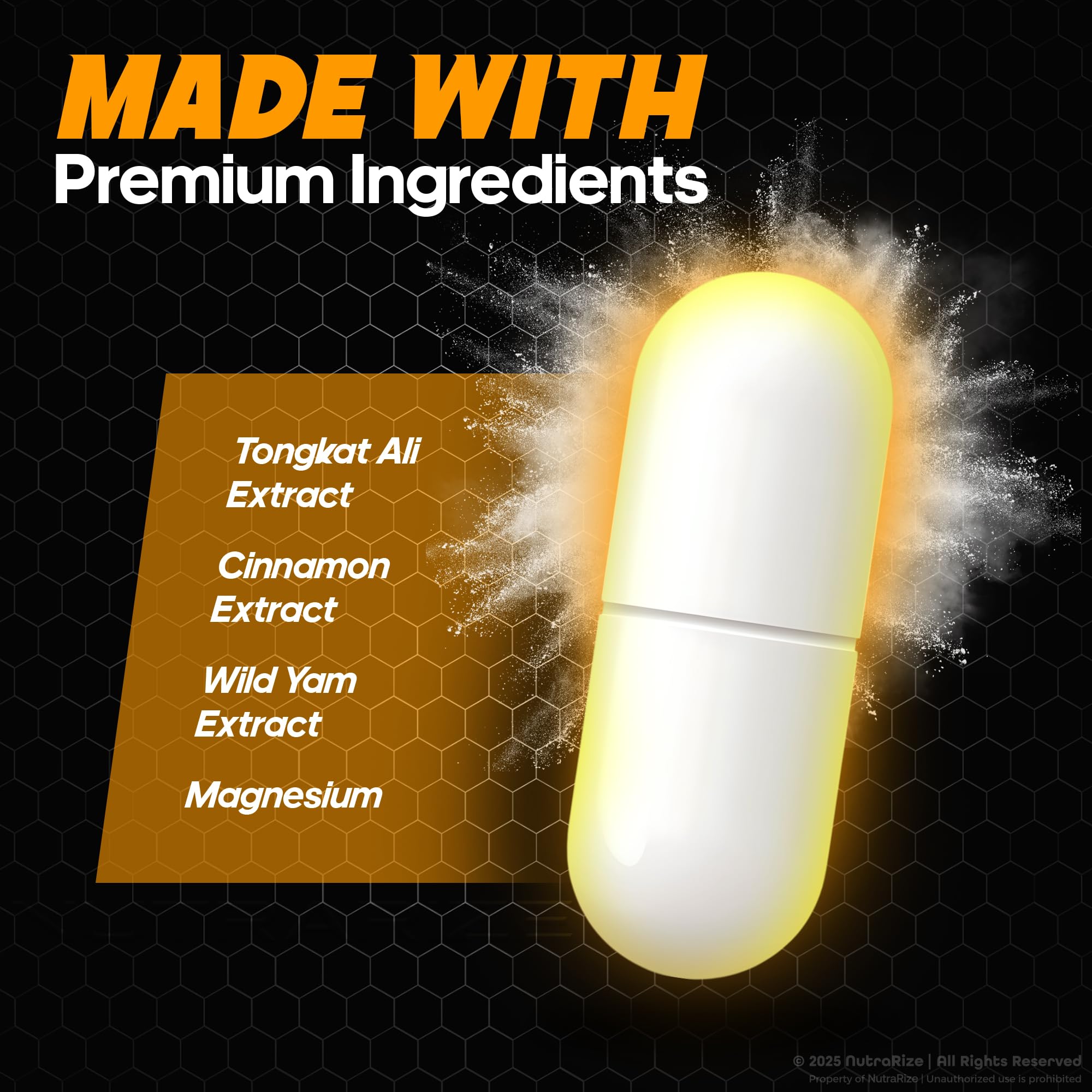 Detail of Booster XT label emphasizing premium formula and daily vitamins.