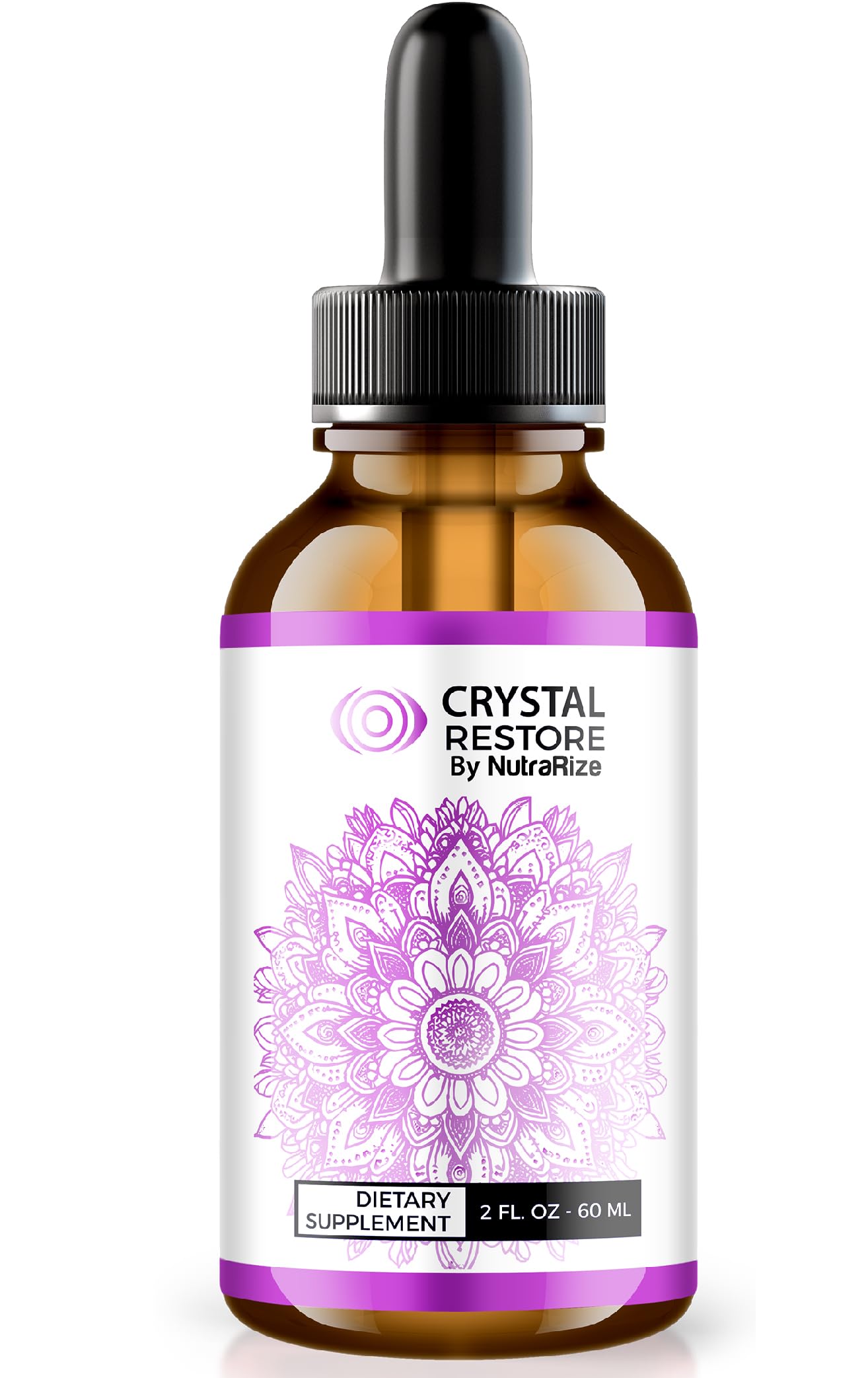NutraRize Crystal Restore Drops bottle for daily wellness and easy dosing