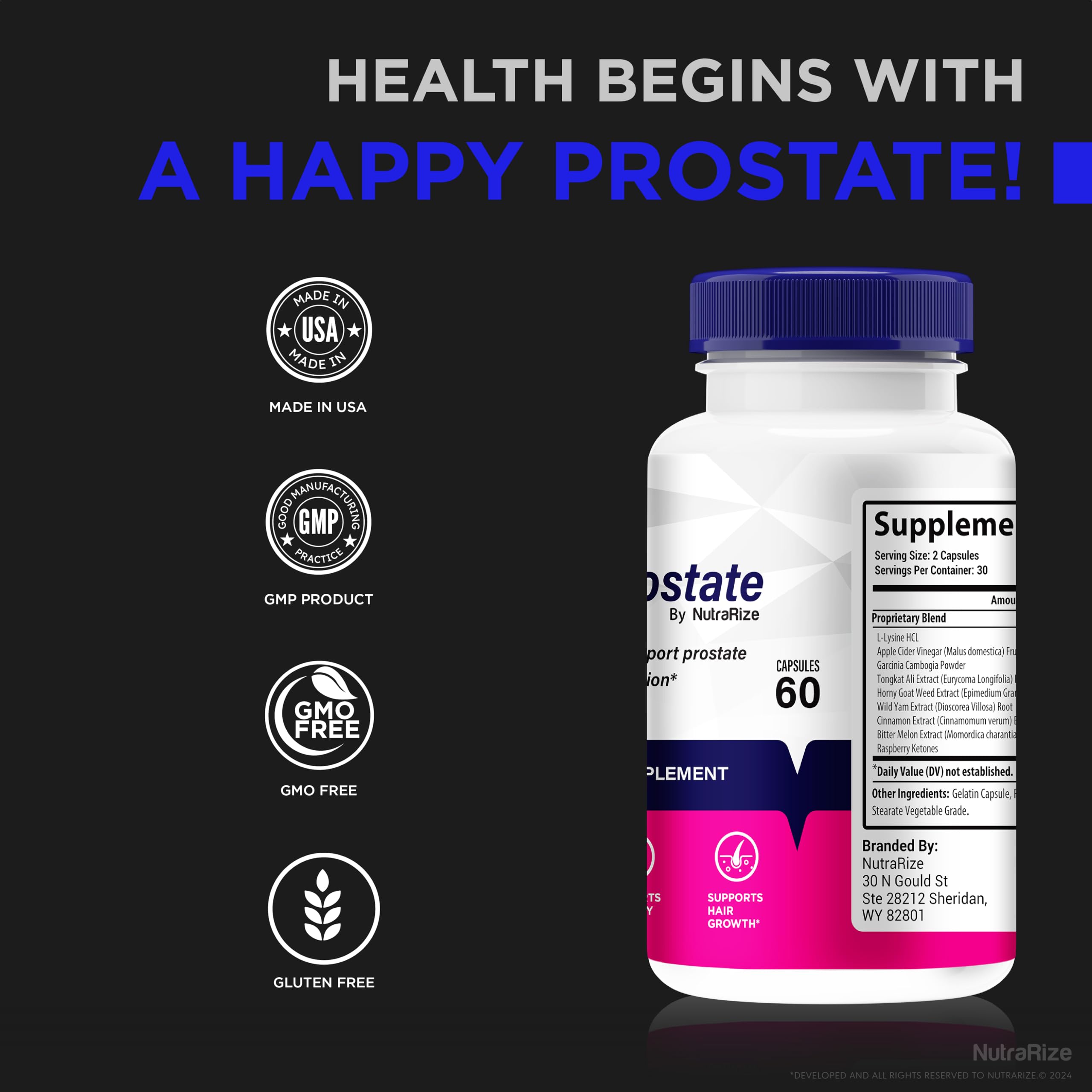 EZ Prostate capsules ready for daily routine with water