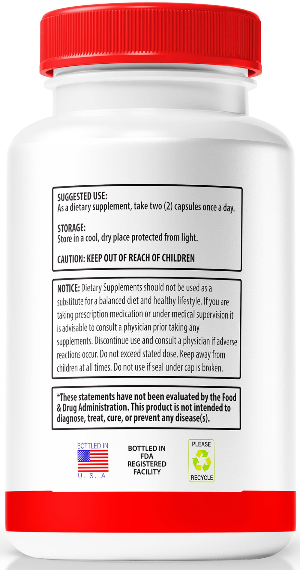 NutraRize GlucoRegen pills packaging on white background highlights easy daily use.