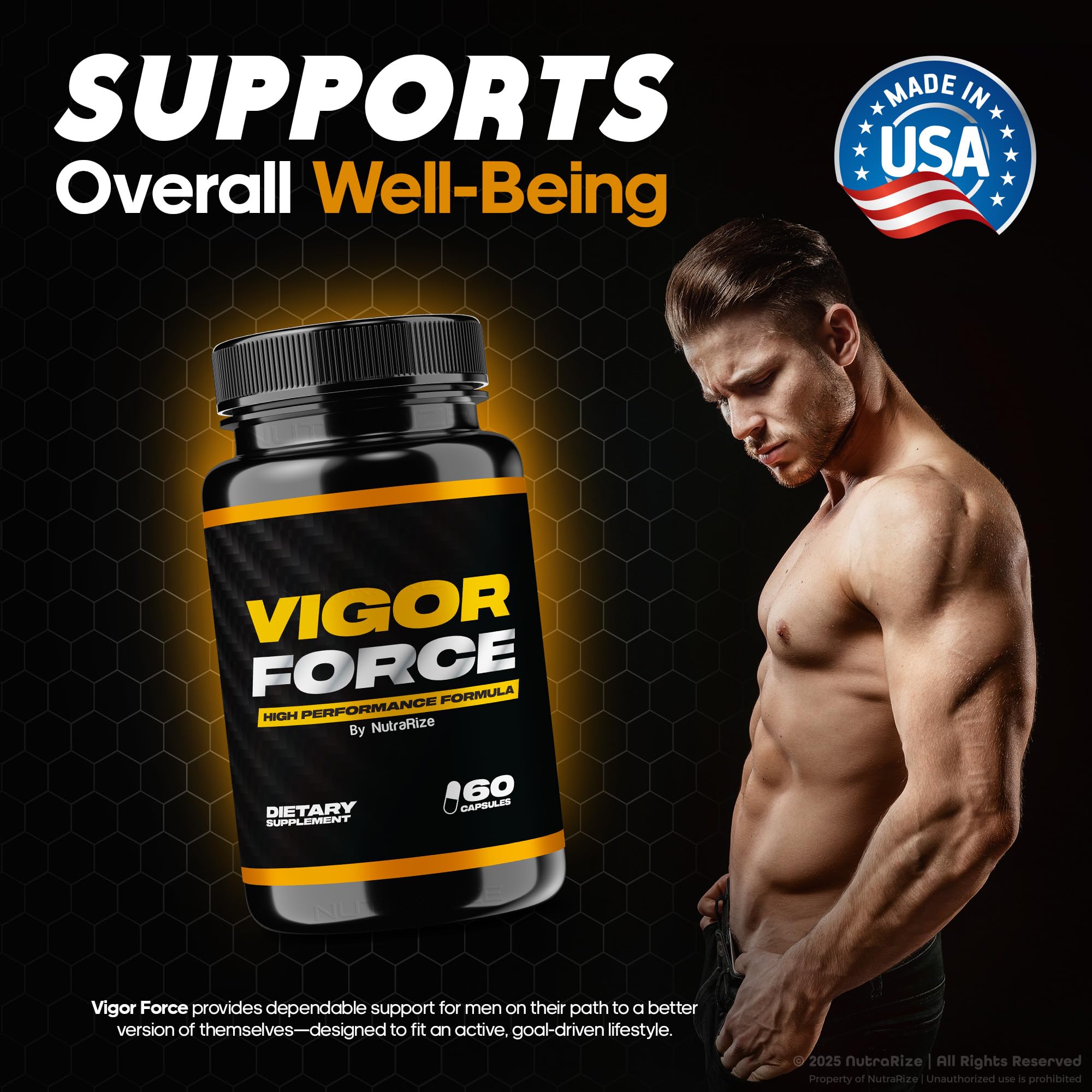 NutraRize Vigor Force reviews on screen with rating stars