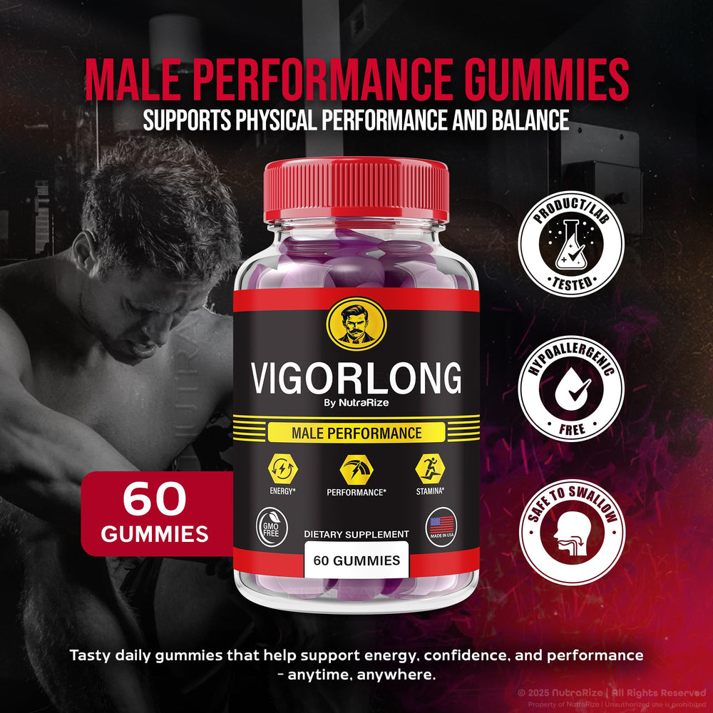 NutraRize VigorLong packaging shot signaling premium quality
