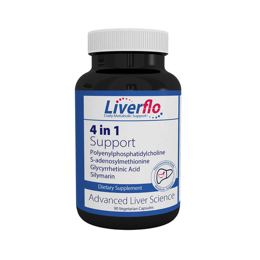 Nutrasal LiverFlo bottle with capsules for convenient daily liver support