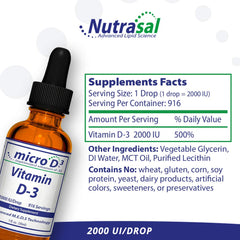 Nutrasal Micro D3 Drops bottle cap closeup highlights the secure seal for freshness.