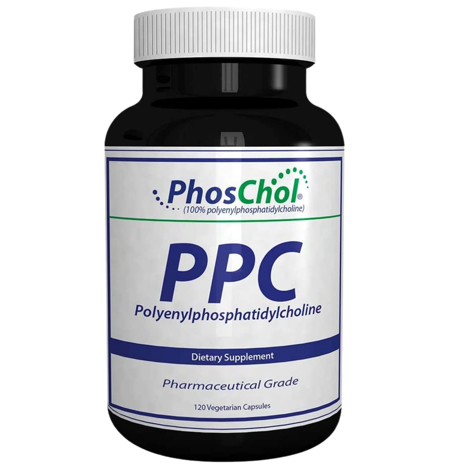 Nutrasal PhosChol 600mg bottle on a clean surface, emphasizing a pure PPC supplement.