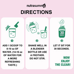 Nutrasumma Clear Whey Peach packaging highlighting USA-sourced protein