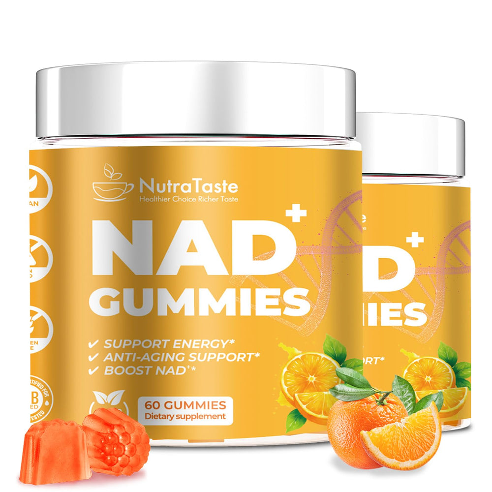 NUTRATASTE NAD⁺ Gummies bottle for convenient daily energy support.