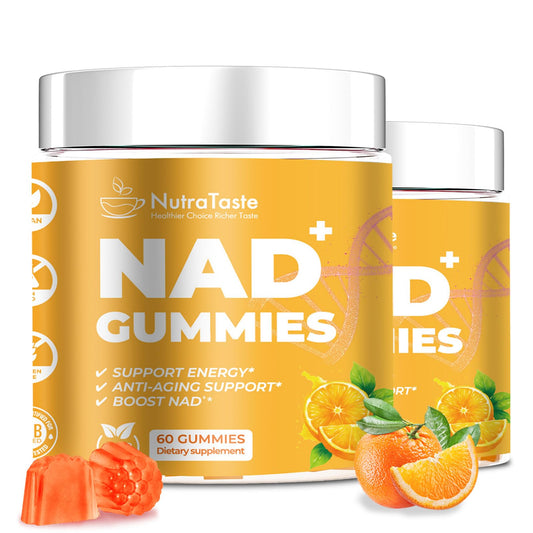 NUTRATASTE NAD⁺ Gummies bottle for convenient daily energy support.