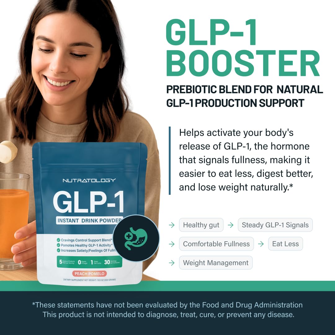 USA-made seal shown beside the Nutratology GLP-1 Booster bottle.