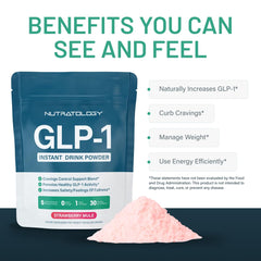 Nutratology GLP-1 Booster scoop dissolving in water for daily hydration