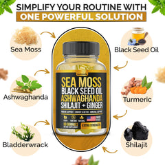 Nutravia Sea Moss Gummies ashwagandha bladderwrack blend for balance
