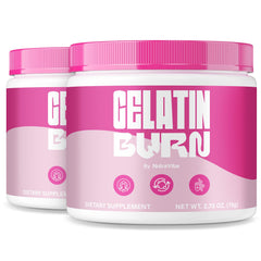 NutraVibe Gelatin Burn Powder two-pack bottle promotes balance and daily energy