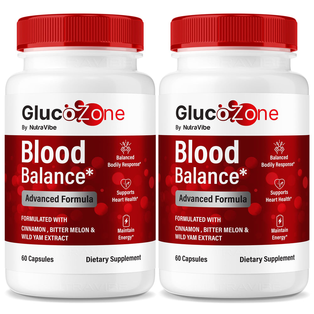NutraVibe GlucoZone bottle pour for smooth daily balance and easy dosing.