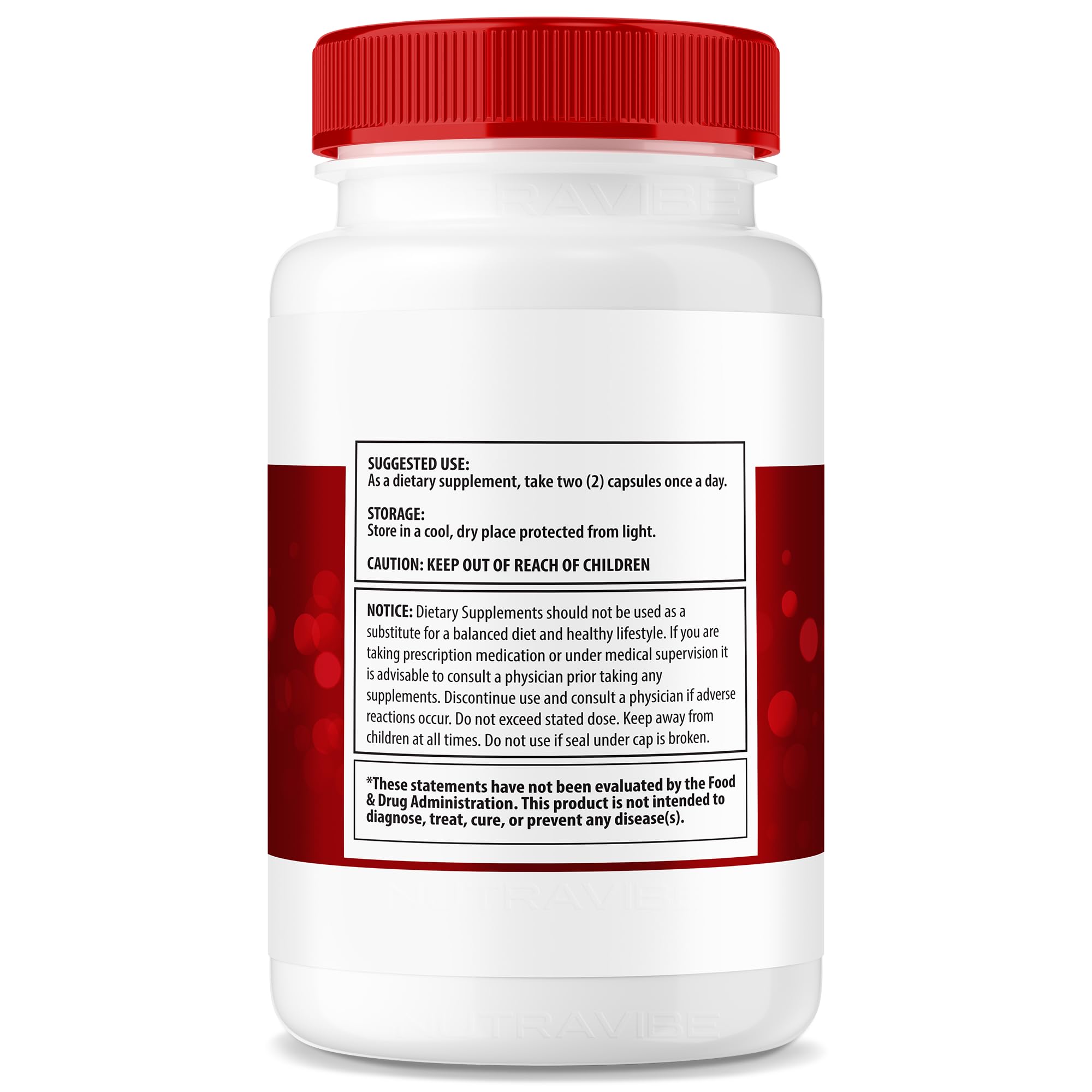 NutraVibe GlucoZone capsules close-up showing easy-to-swallow pills.