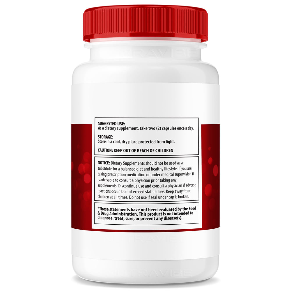 NutraVibe GlucoZone capsules close-up showing easy-to-swallow pills.
