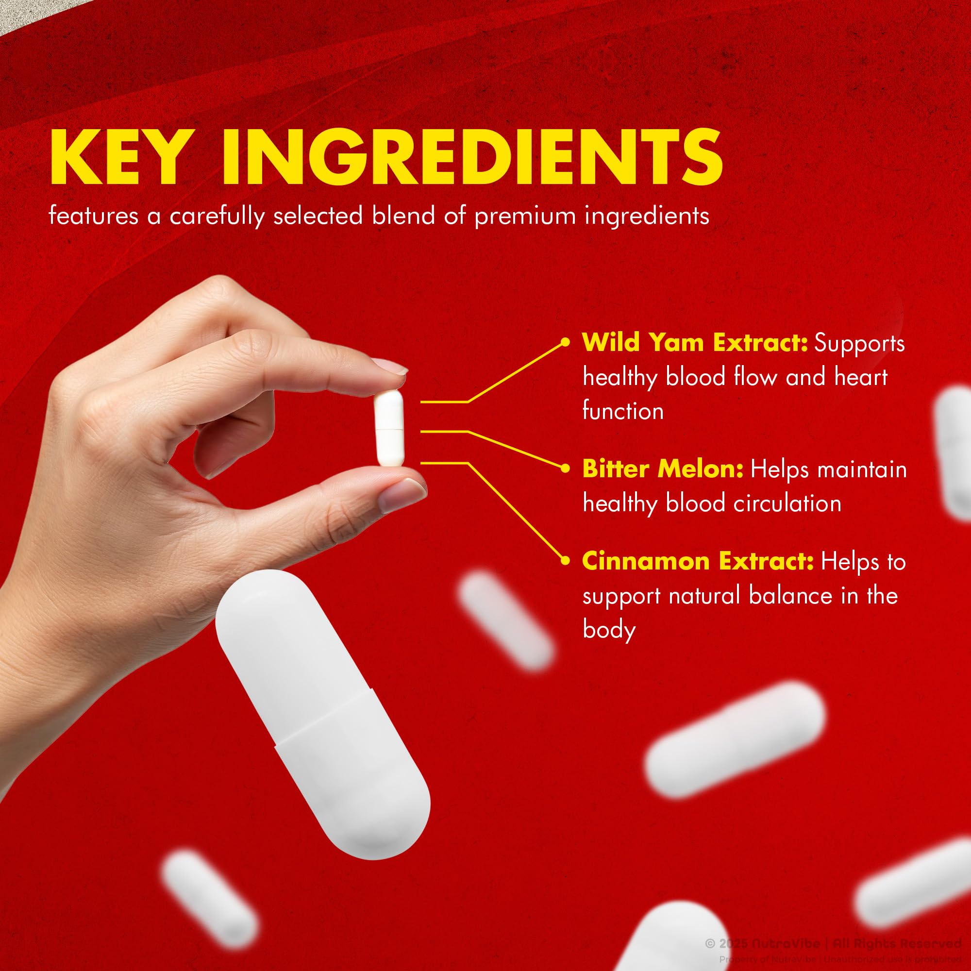 Two-capsule daily routine with NutraVibe GlucoZone for consistency.