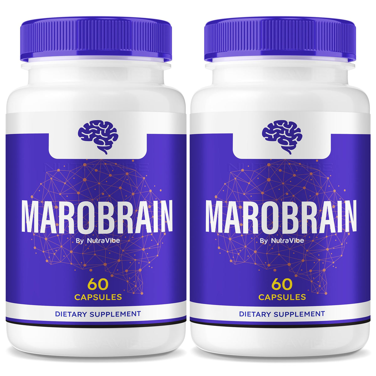 NutraVibe Marobrain bottle with capsules for daily focus