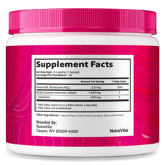 NutraVibe Pink Salt Blend powder adds flavor with mineral balance for workouts.