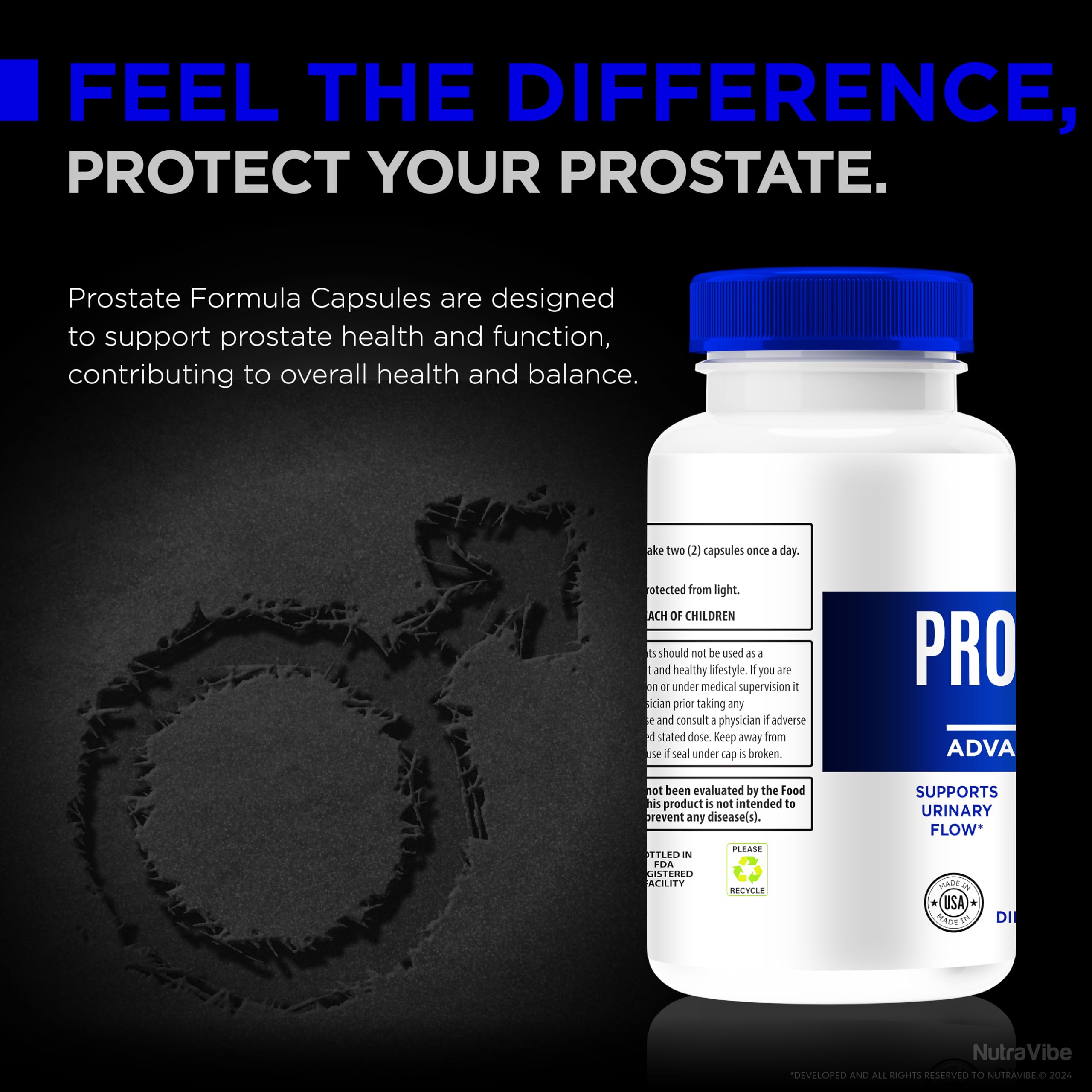 NutraVibe Prostabliss capsules with a glass of water during morning routine