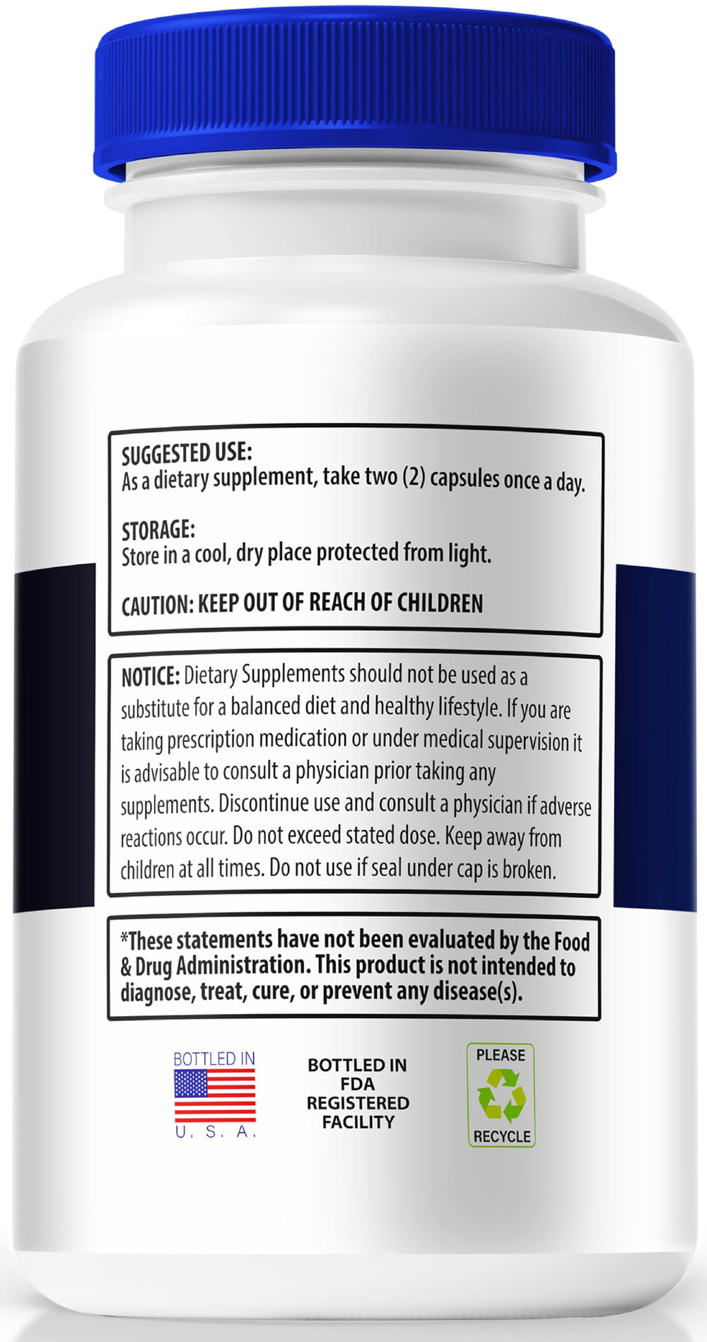 Nutritional label details showing the blend and daily wellness potential.