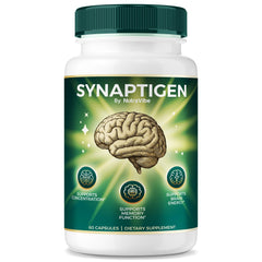 NutraVibe Synaptigen bottle front view showing the daily focus formula